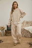 DITSY FLORAL BOXY CREW NECK SWEATSHIRT: KHAKI MULTI