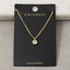 Round Bezel Cz Solitaire Pendant Necklace: GOLD