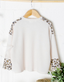 Kids Leopard Button Waffle Top