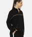Contrast Stripe Scuba Pullover - Black/Natural