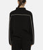 Contrast Stripe Scuba Pullover - Black/Natural
