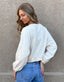 Cable Sweater Front Top - Oatmeal