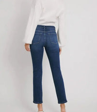 Adaline High Rise Slim Straight Jeans - Dark
