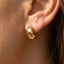 Gold Dipped Spherical Hoop Earrings: GOLD