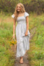 Summer Flutter Sleeve Midi Dress: XL
