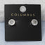 Gold Dipped Round Bezel Cz Stud Earrings: GOLD