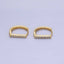 14K Gold Filled 15mm Micro Paved D Huggie Earrings