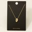 Gold Dipped Cz Pave Bubble Letter Pendant Necklace: S