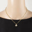 Gold Dipped Cz Cushion Cut Bezel Paperclip Necklace: GOLD