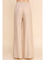 Bamboo Texture Flowy Pants: Latte