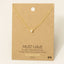 Gold Dipped Mini Cz Pendant Necklace: G