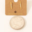 Gold Dipped Studded Bar Stud Earrings: G