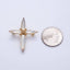 Marquise Rhinestone Tied Cross Pin Brooch