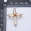 Marquise Rhinestone Tied Cross Pin Brooch