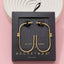 Secret Box Gold Dipped Cz Open Oval Hoop Earrings: GD