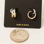 Cz Pave Layered Hinge Hoop Earrings: S