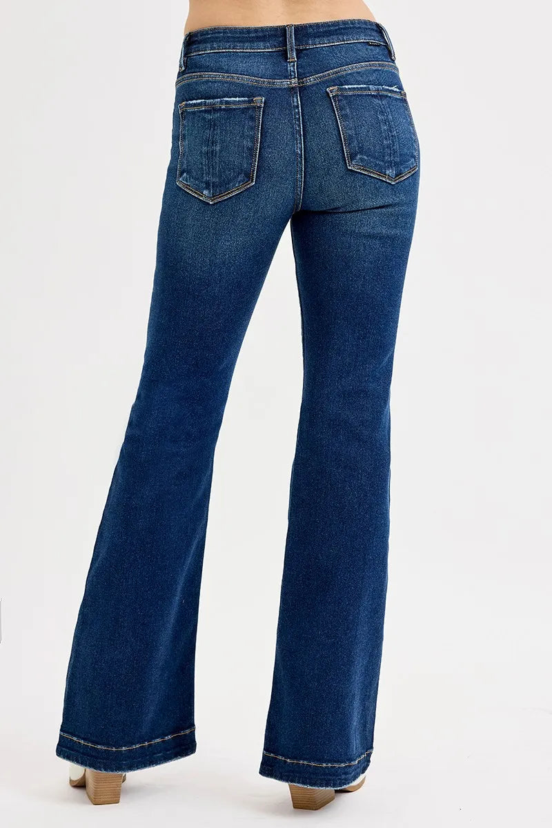 Juno Tummy Control Mid Rise Flare Jeans