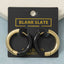 Gold Dipped Two Tone Color Block Round Hoop Earrings: GBK