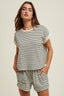 Striped Shorts - Ivory/Black