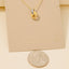 Gold Dipped Two Tone Ring Link Pendant Necklace: TT