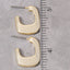 Gold Dipped Thick Squared Hoop Earrings: GOLD