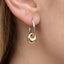 Huggie Earrings With Dangling Teardrop Charm: TT
