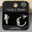 Baguette Cz Twisted Knot Hoop Earrings: G