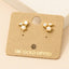 Mini Triple Rhinestone Stud Earring: G