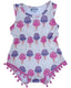 Dillon Pom Pom Romper - Rainbow Swirl