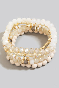 Mixed Beaded Stackable Bracelet Set