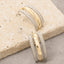 Gold Dipped Two Tone Layer Rope Pattern Drop Earrings: T