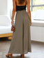 Wide Leg Pants with Pockets - Olive Brown