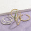 Bezel Set Cz Hoop Earrings: G