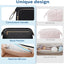 Wide-open Quilted Travel Makeup Organizer Bag with Handle: Black