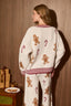 Gingerbread Graphic Knit Oversized Sweater: CREAM-RED