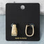 Polished Squared Oval Huggie Hoop Earrings: G