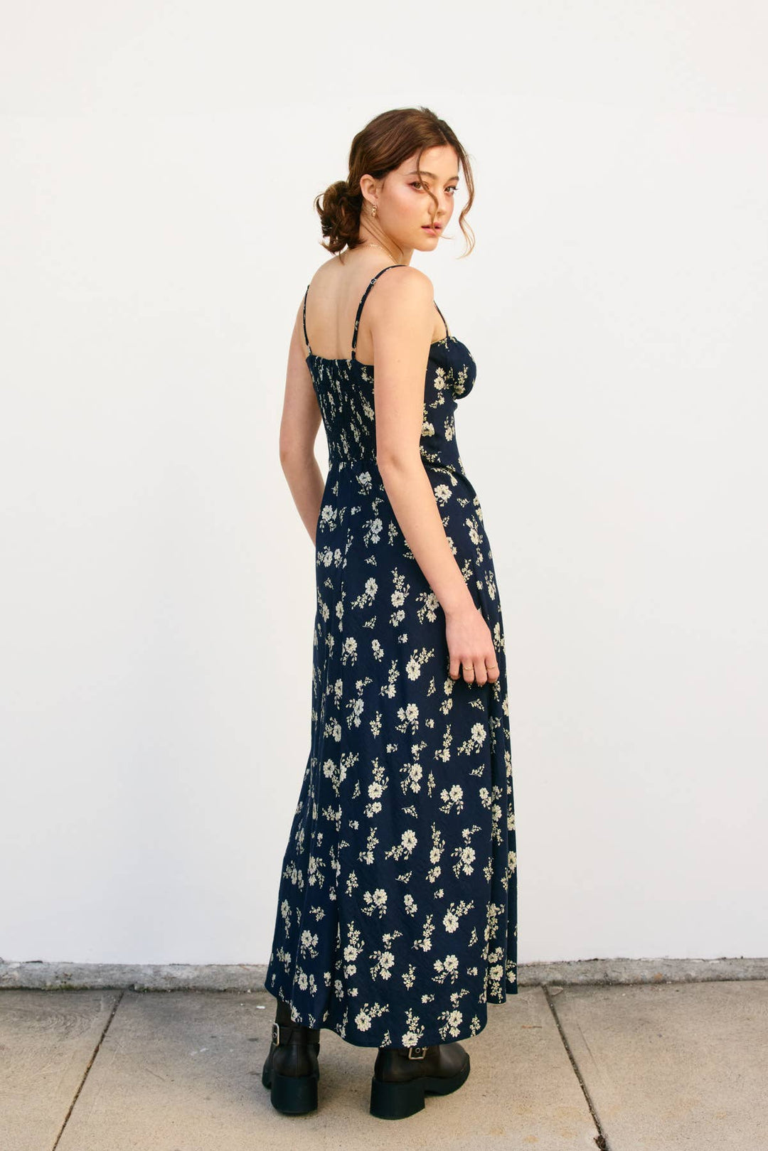 Dancing Moon Front Tie Slit Sleeveless Maxi Dress