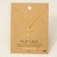 Gold Dipped Dainty Cross Pendant Necklace: G
