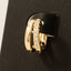 Cz Pave Layered Hinge Hoop Earrings: S
