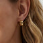 Gold Dipped Double Layered Hoop Earrings: GOLD