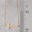 Gold Dipped Pave Thin Cross Pendant Necklace: GOLD