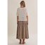 Howdy Cowboy Graphic Sheer Lace Top: VANILLA/BROWN