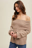 Off The Shoulder Sweater - Mocha