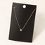 Gold Dipped Dainty Chain Stud Charm Necklace: S