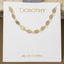 18K Gold Dipped Oval Disc Station Necklace: RH