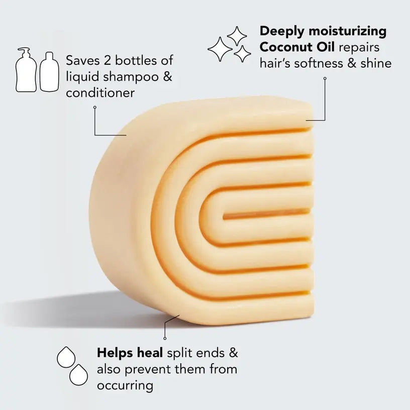Coconut Repair Conditioner Bar/Mask For Dry Damaged Hair