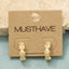 Gold Dipped Mini Cz Studded Hoop Earrings: G