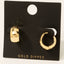 Gold Dipped Geometric Hinge Hoop Earrings: GOLD