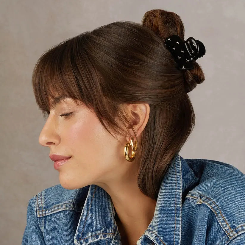 Rhinestone Medium Puffy Claw Clip