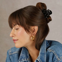 Rhinestone Medium Puffy Claw Clip